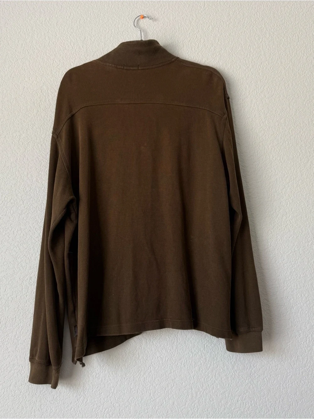 Izod Brown Quarter-Zip Pullover Sweater